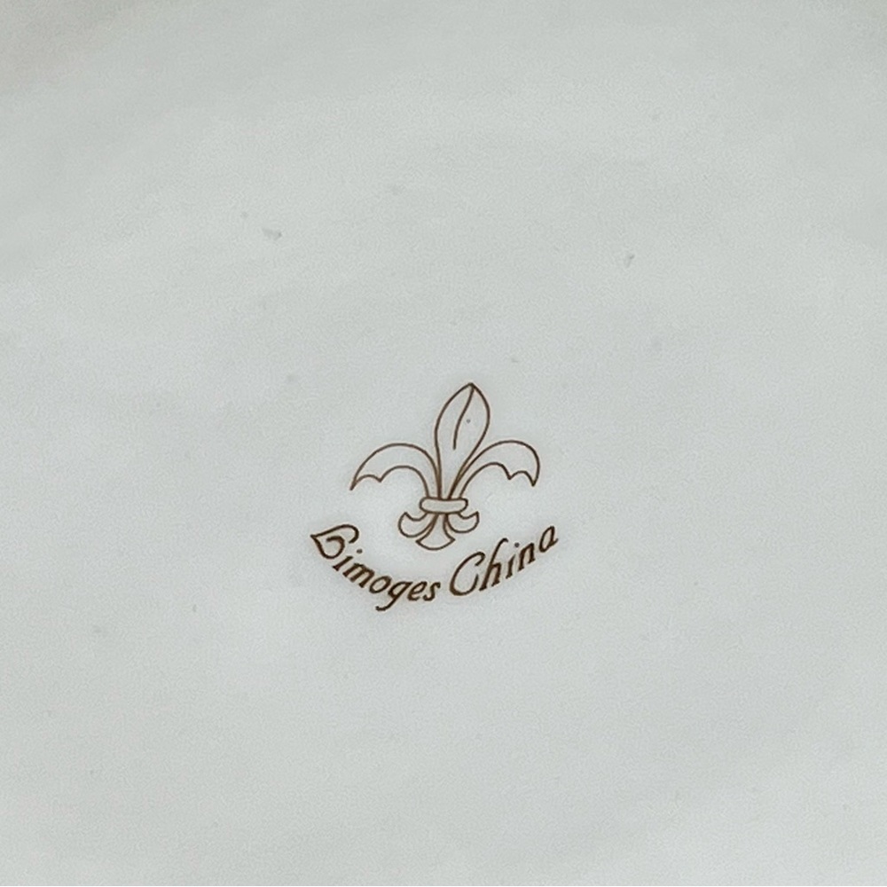 Vintage Limoges Hand Painted Floral China Lid Biscuit Cookie Jar Roses Canister - Picture 10 of 12